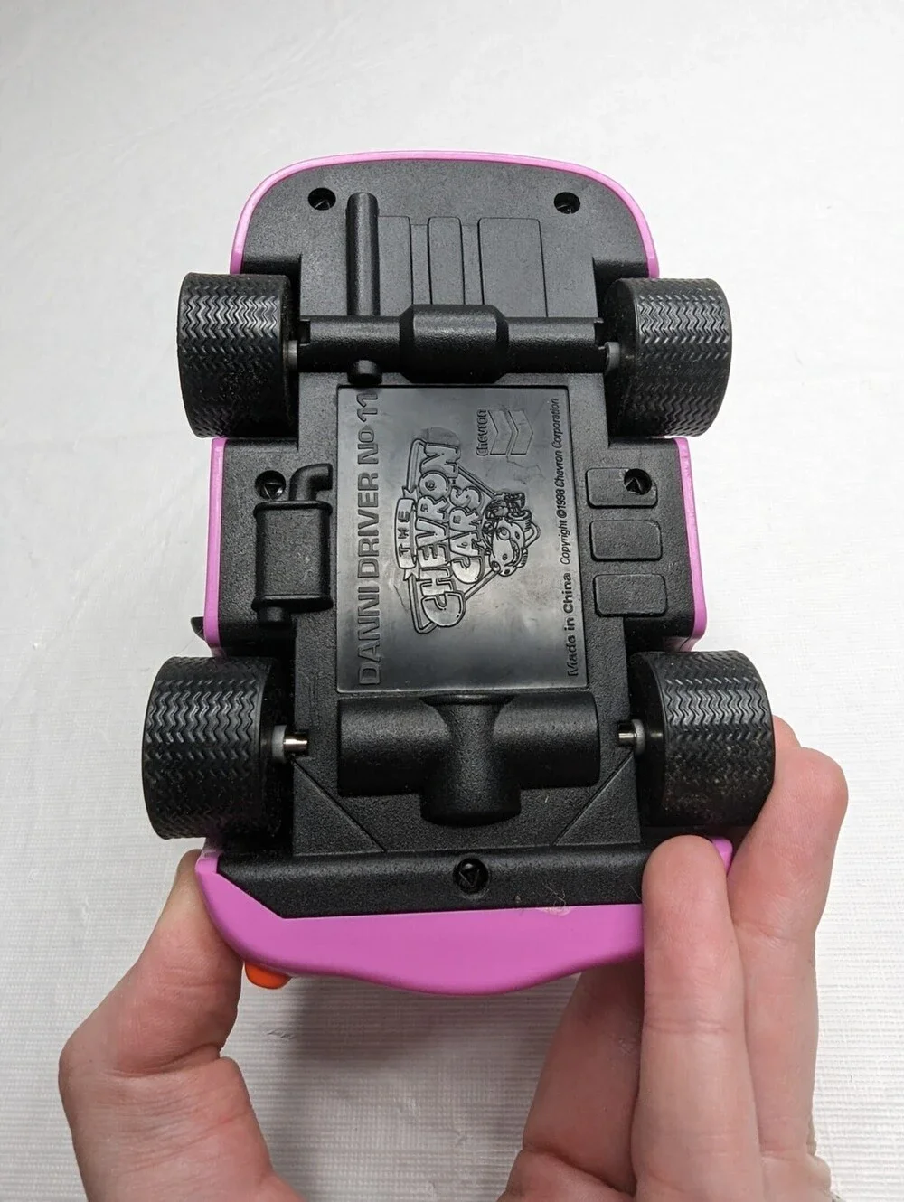 Chevron Toy Car Student Driver Pink 1998 No. 11 Techron License Plate